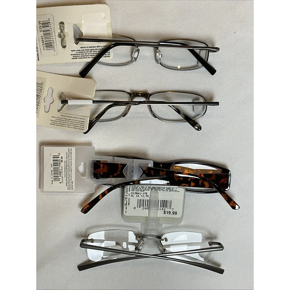 Lot Of 4 Reading Glasses +1.75 Mixed Magnavision Dr Dean Dell